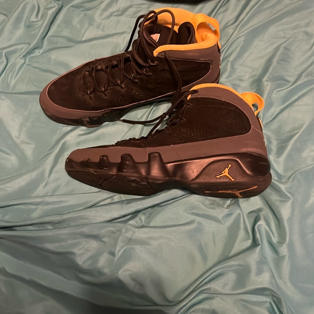 Jordan 9’s Black Grey and Yellow